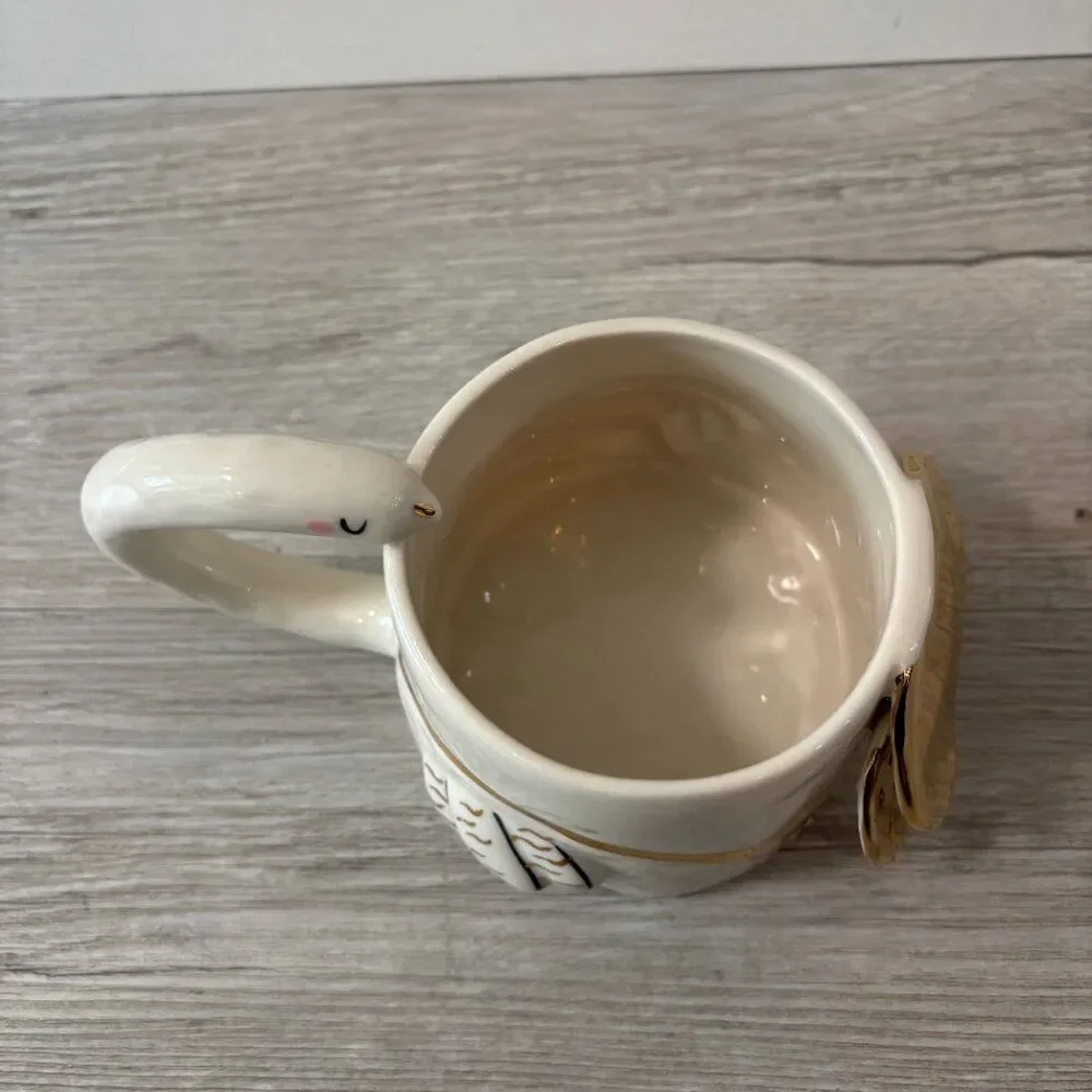 Anthropologie Gail CC Swan Mug